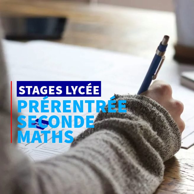 Élève de Seconde en stage intensif de mathématiques à Paris