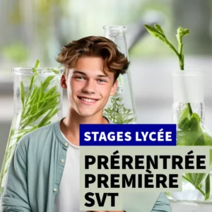 Lycéen souriant devant des plantes en laboratoire, représentant le stage de prérentrée en SVT pour élèves de Première à Ipécom Paris