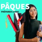 Élève souriante préparant le bac pendant les vacances de Pâques, Ipécom Paris