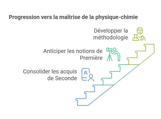 Progression vers la maîtrise de la physique-chimie : consolider les acquis, anticiper le programme de Première, développer la méthodologie