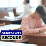 Élève de Seconde concentré en classe pendant un stage intensif au lycée Ipécom Paris