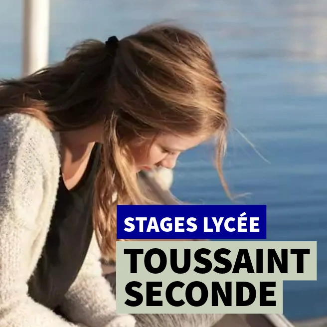 Élève studieuse de Seconde préparant ses stages pendant les vacances de la Toussaint - Ipécom Paris