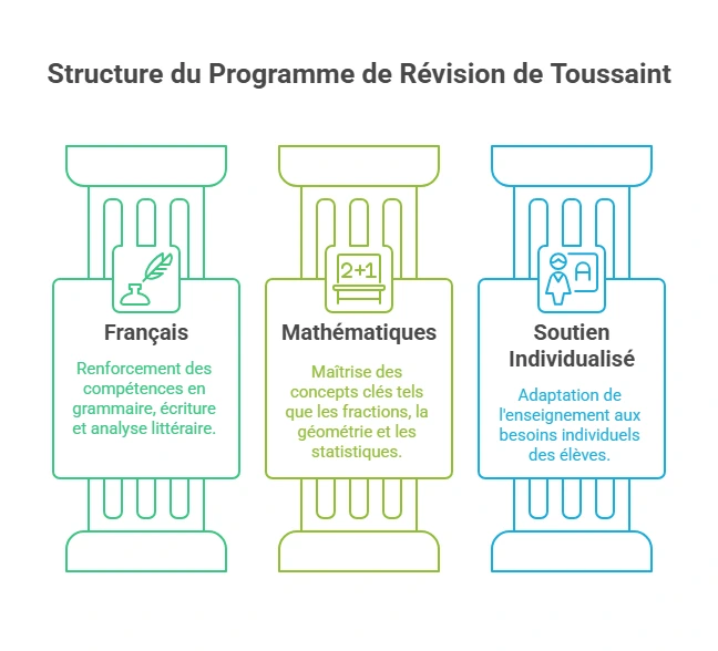 Programme du stage Toussaint Quatrième : Français, Mathématiques et soutien individualisé