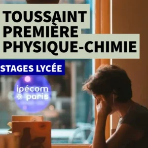 Élève de Première révisant la physique-chimie pendant un stage intensif de Toussaint à Ipécom Paris.