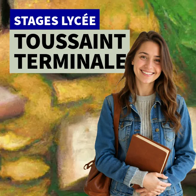 Élève souriante tenant un livre, illustration des stages intensifs de Toussaint pour Terminale au lycée Ipécom Paris