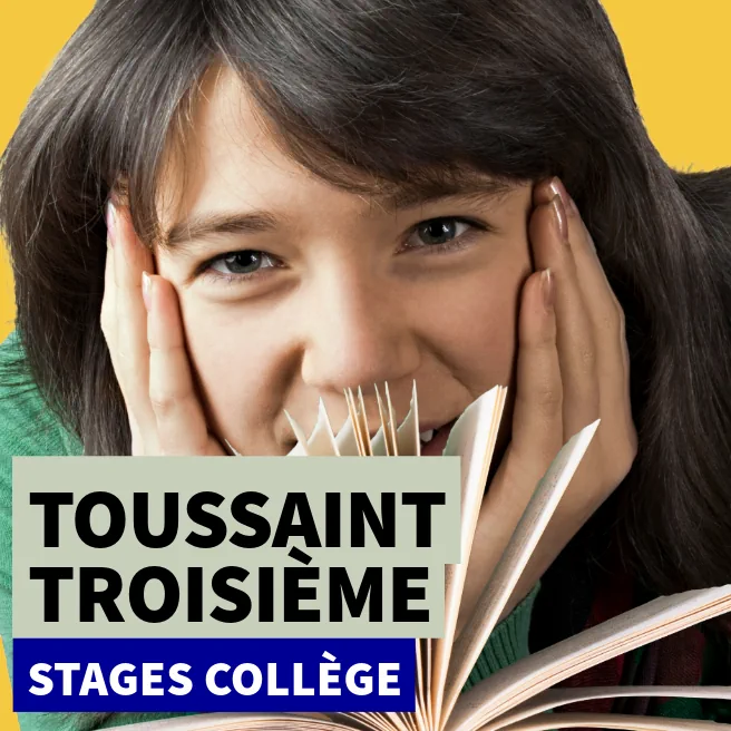 Élève de Troisième souriante préparant son stage intensif de Toussaint en maths et français à Paris 16e