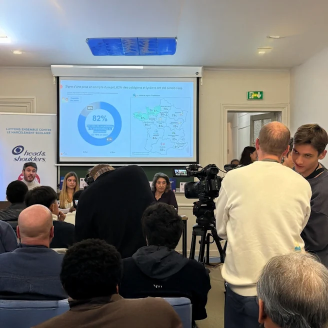 Conférence de presse nationale sur le harcèlement scolaire à Ipécom Paris avec présentation de l’étude Ifop