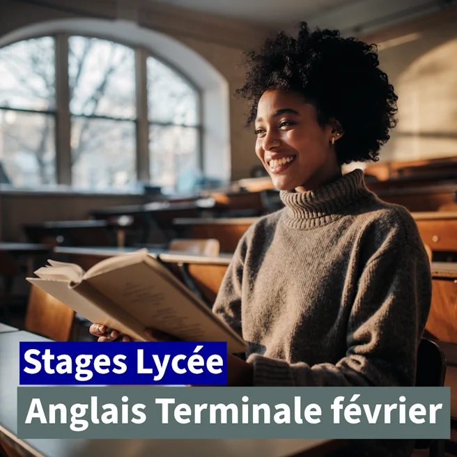 Stage anglais Terminale février à Ipécom Paris : élève travaillant l’anglais pour préparer le bac pendant les vacances
