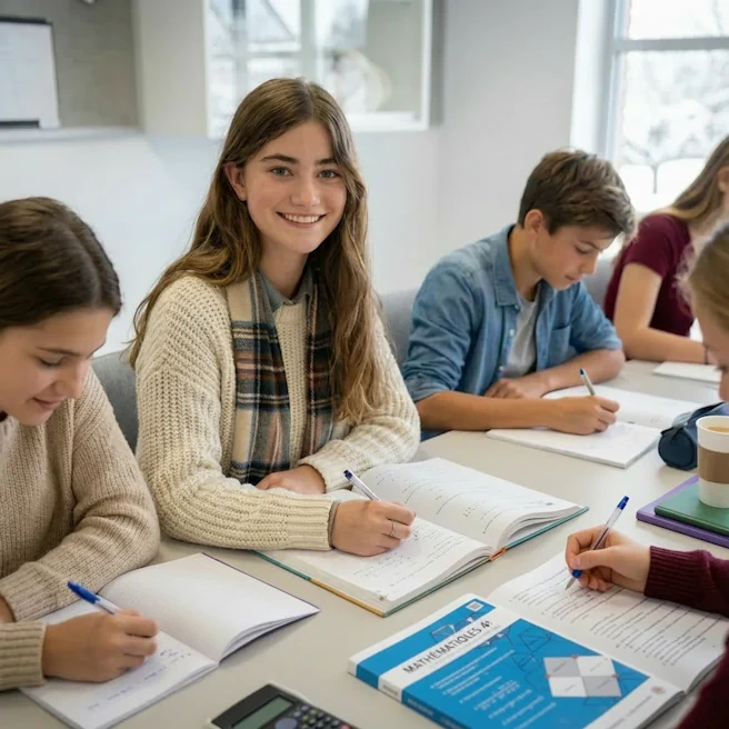 Stages collège février à Ipécom Paris : élèves de différents niveaux en révision pendant les vacances d’hiver