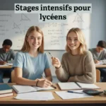 Stages intensifs pour lycéens à Ipécom Paris avec élèves en révision en classe.