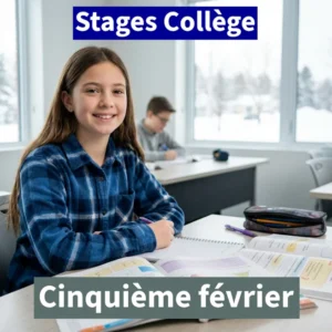 Stage Cinquième février à Ipécom Paris : élève de 5e en révision au collège pendant les vacances d’hiver