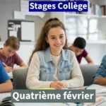 Stage Quatrième février à Ipécom Paris : élève de 4e en révision pendant un stage intensif d’hiver