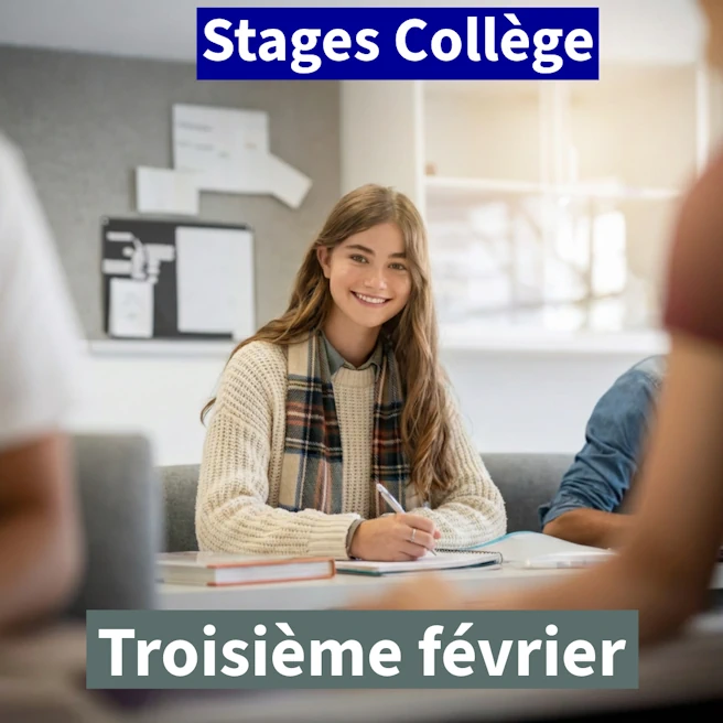 Stage Troisième février à Ipécom Paris : élève de 3e en révision au collège pendant les vacances d’hiver