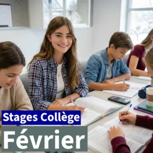 Stages collège février à Ipécom Paris : élèves de différents niveaux en révision pendant les vacances d’hiver