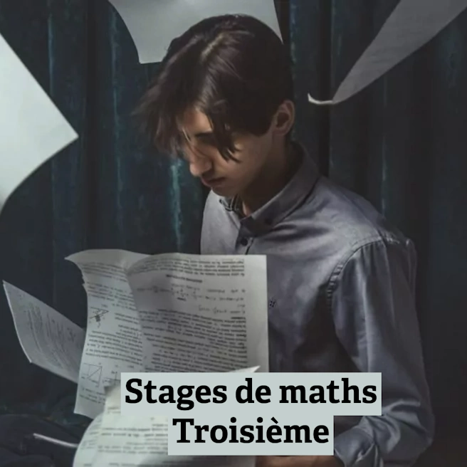Élève de Troisième révisant des mathématiques lors d’un stage intensif – préparation au brevet