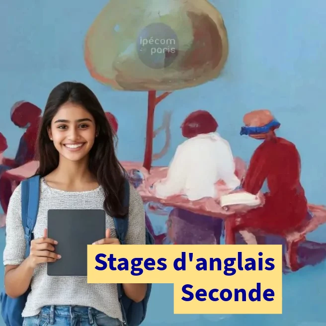 Élève de Seconde suivant un stage intensif d’anglais à Ipécom Paris pour progresser à l’oral et à l’écrit pendant les vacances scolaires.