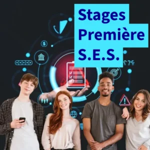 Stage intensif de SES en Première à Ipécom Paris : élèves travaillant les sciences économiques et sociales pendant les vacances.