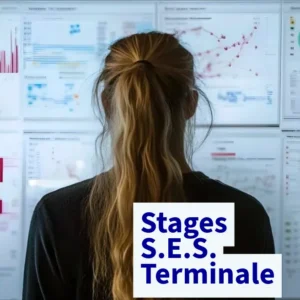 Élève de Terminale analysant des données économiques et sociales lors d’un stage intensif de SES à Ipécom Paris.