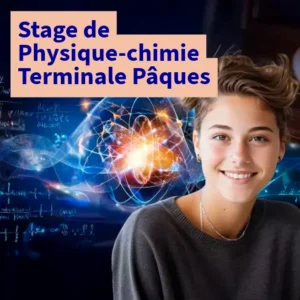 Élève en stage intensif de physique-chimie en Terminale pendant les vacances de Pâques à Paris.