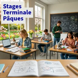 Élèves de Terminale en stage intensif de révision pendant les vacances de Pâques chez Ipécom Paris.