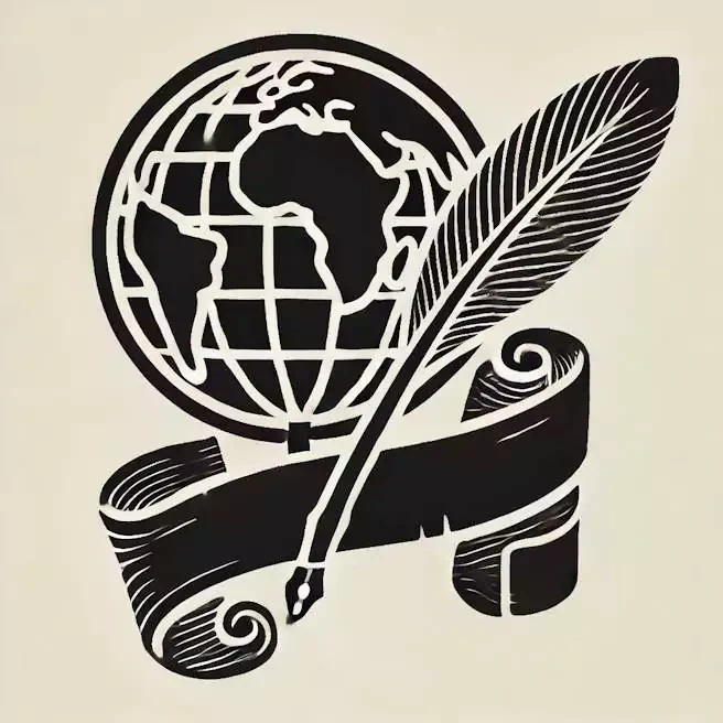 Pictogramme globe, plume et parchemin pour les révisions d’histoire-géographie et EMC au Brevet.