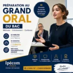 Élève de Terminale s’exerçant à la prise de parole pour préparer le Grand Oral du bac avec Ipécom Paris.