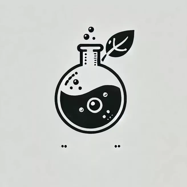 Pictogramme fiole de laboratoire représentant les révisions de sciences pour le Brevet.