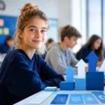 Élève de lycée réfléchissant à ses choix de spécialités pour construire son parcours en Première et Terminale.